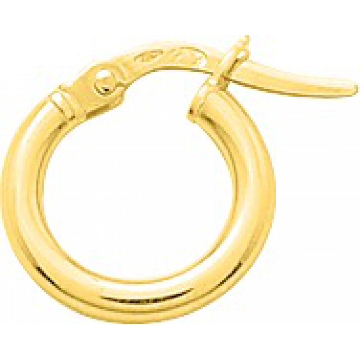 Hoops earrings pair plain 9K YG  Lua Blanca  650067.2.0