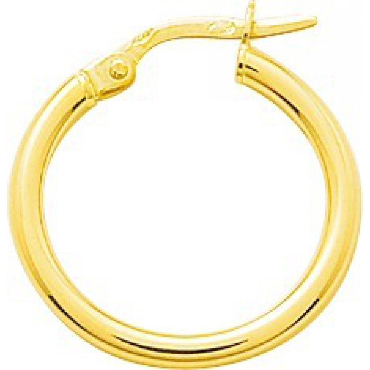 Hoops earrings pair plain 9K YG  Lua Blanca  650067.4.0