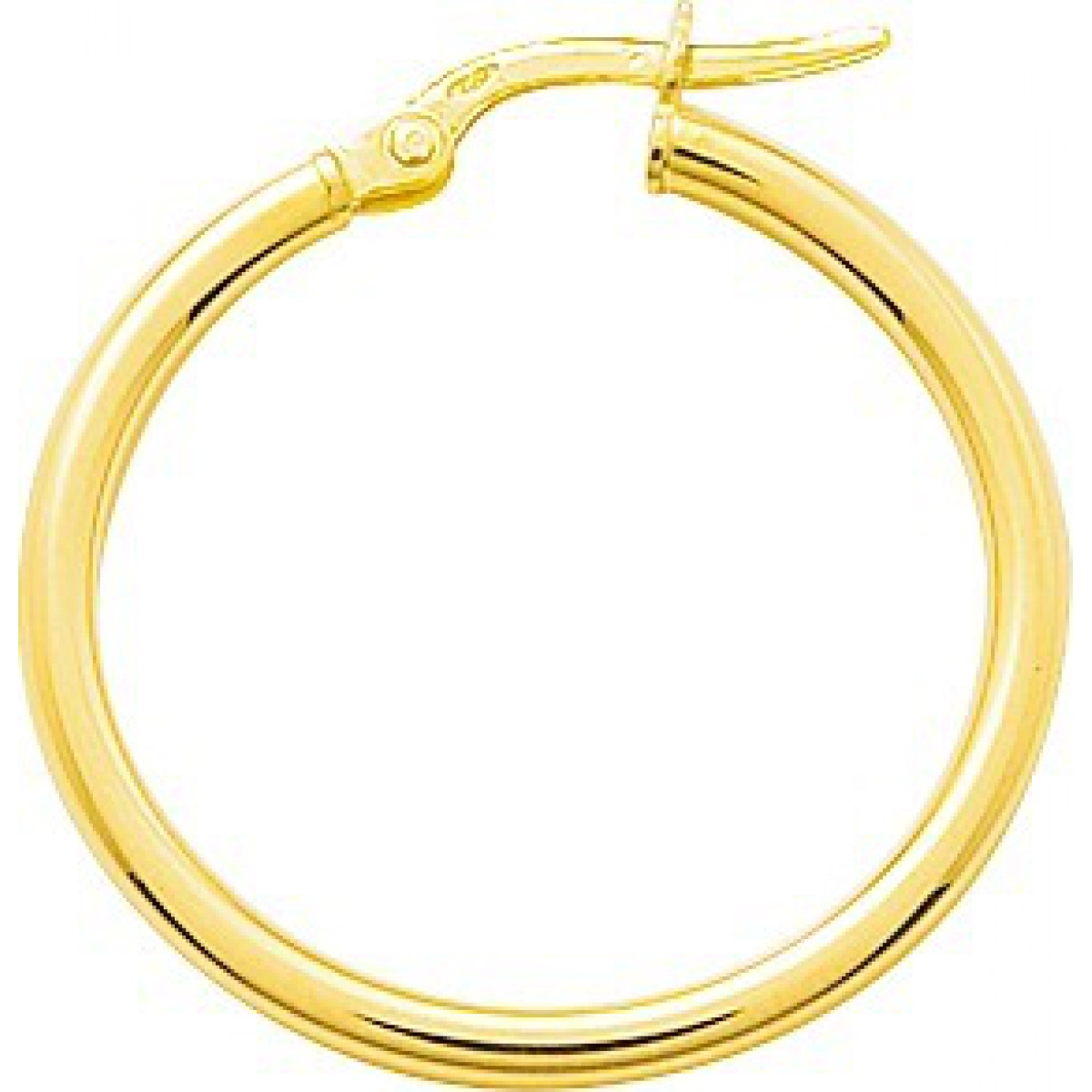 Hoops earrings pair plain 9K YG  Lua Blanca  650067.5.0