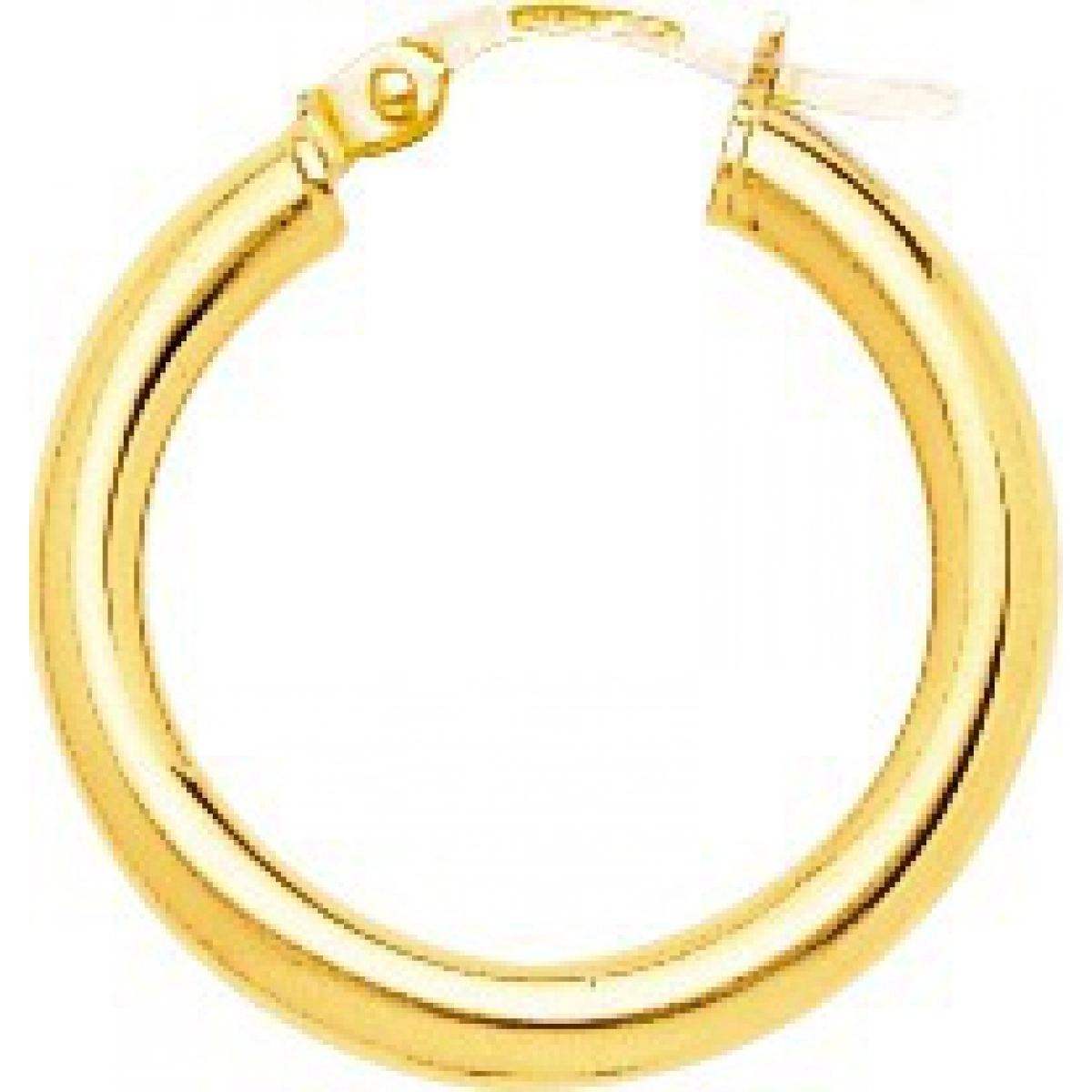 Hoops earrings pair plain 9K YG Lua Blanca  650068.4.0