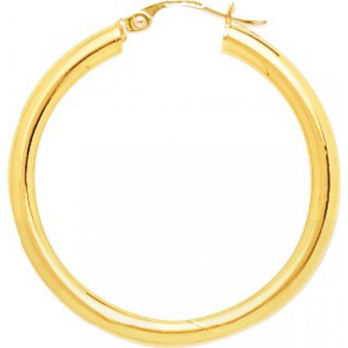 Hoops earrings pair plain 9K YG  Lua Blanca  650068.6.0