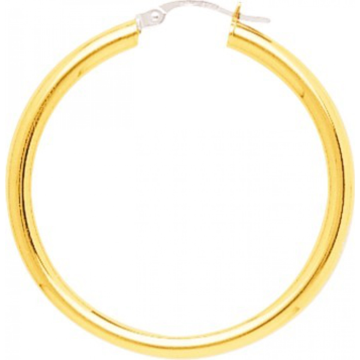 Hoops earrings pair plain 9K YG  Lua Blanca  650068.7.0