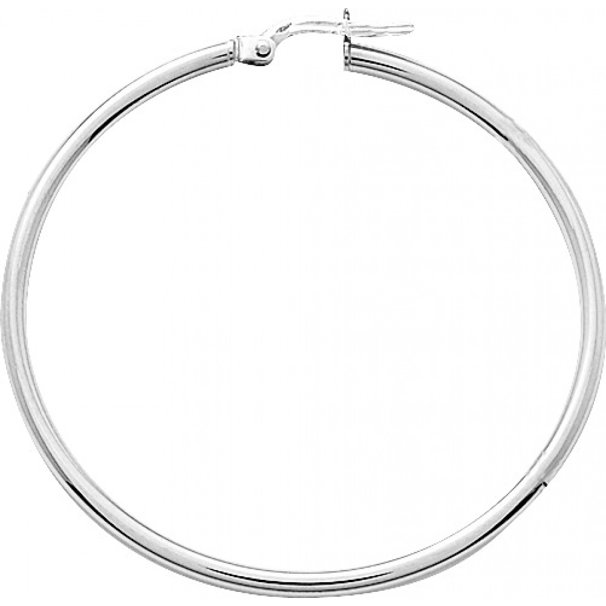 Hoops earrings pair plain 9K WG  Lua Blanca  651002.5.0