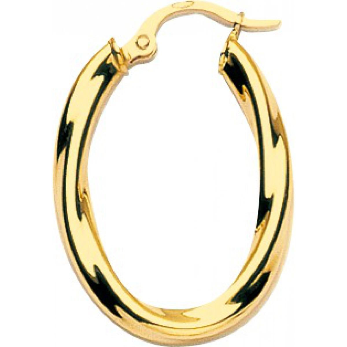 Hoops earrings pair oval 18K YG  Lua Blanca  5511.3.0
