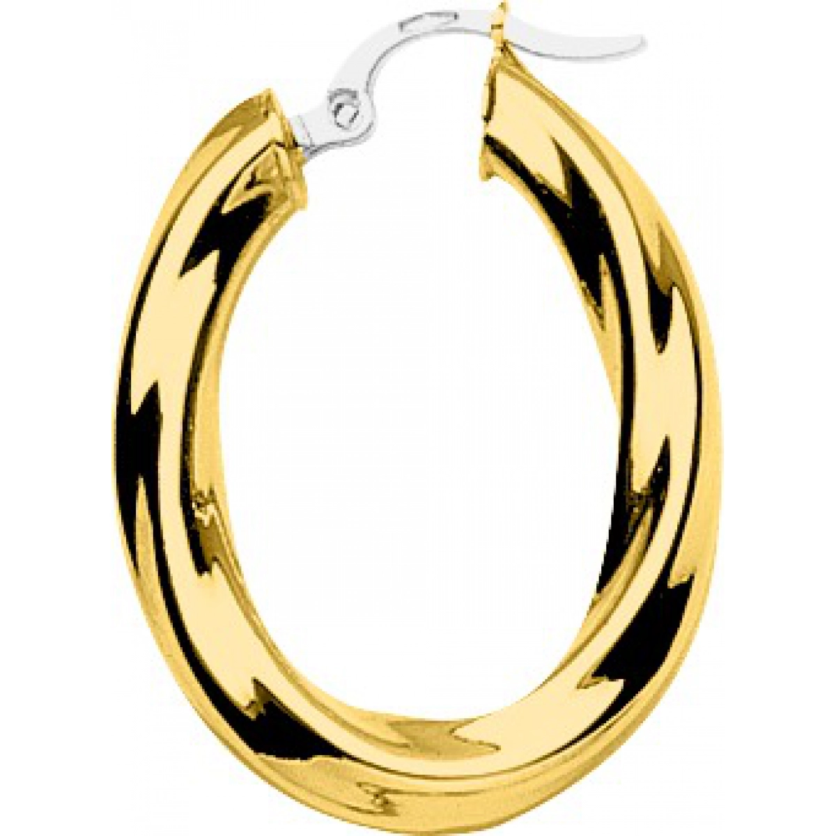 Hoops earrings pair oval 18K YG  Lua Blanca  5512.3.0
