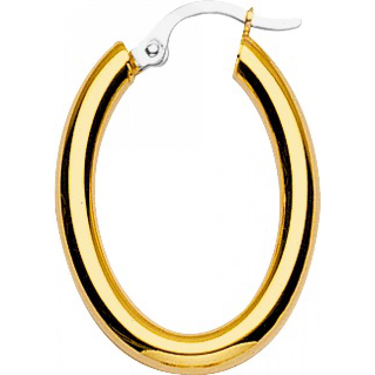 Hoops earrings pair oval 18K YG  Lua Blanca  5518.3.0
