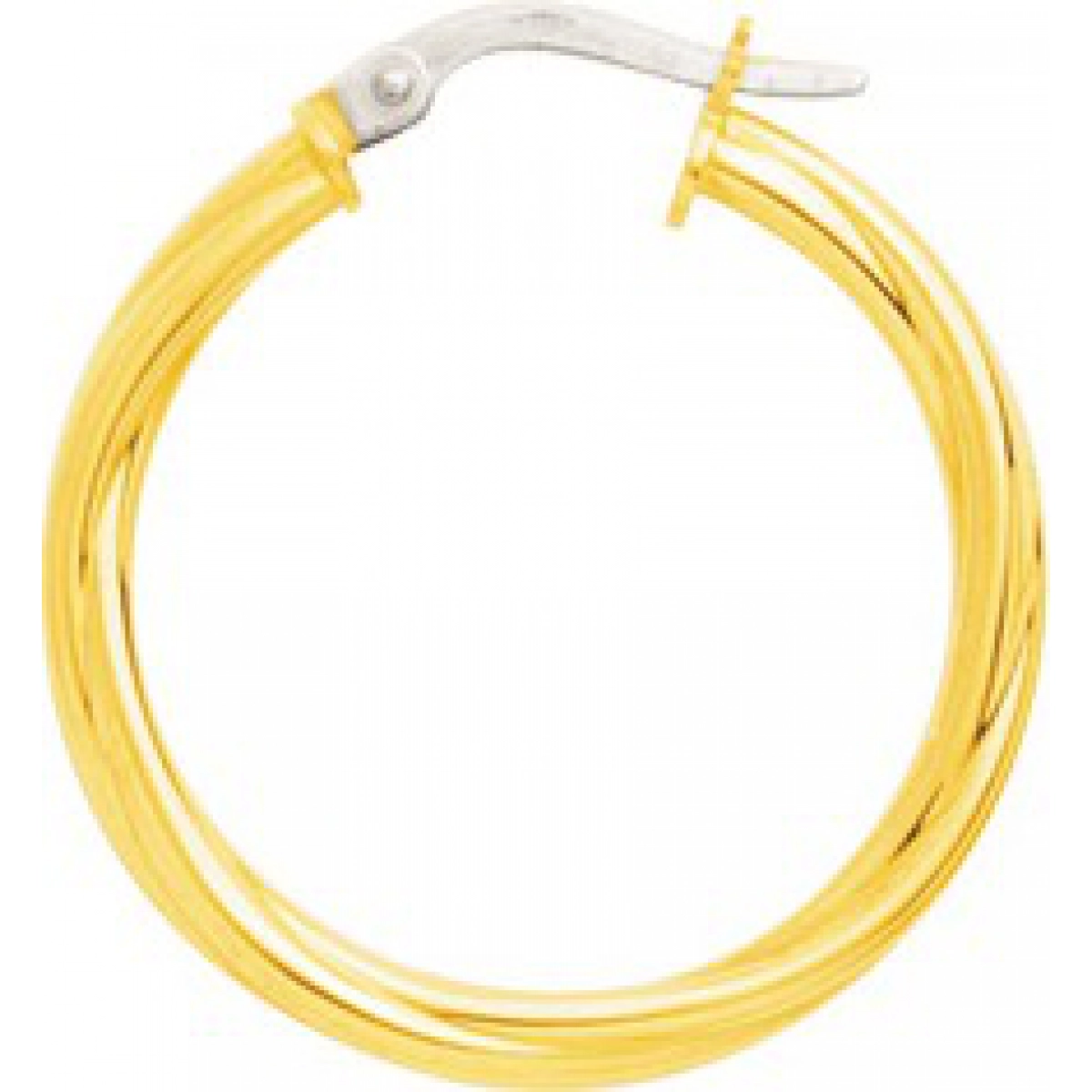 Hoops earrings pair twisted 18K YG  Lua Blanca  2527.5.0