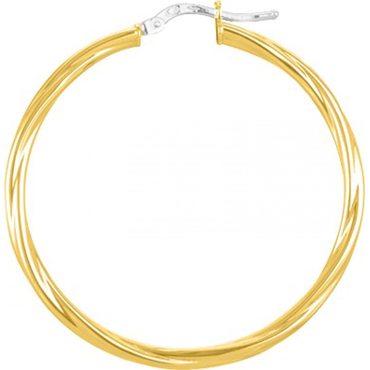 Hoops earrings pair twisted 18K YG  Lua Blanca  2527.6.0
