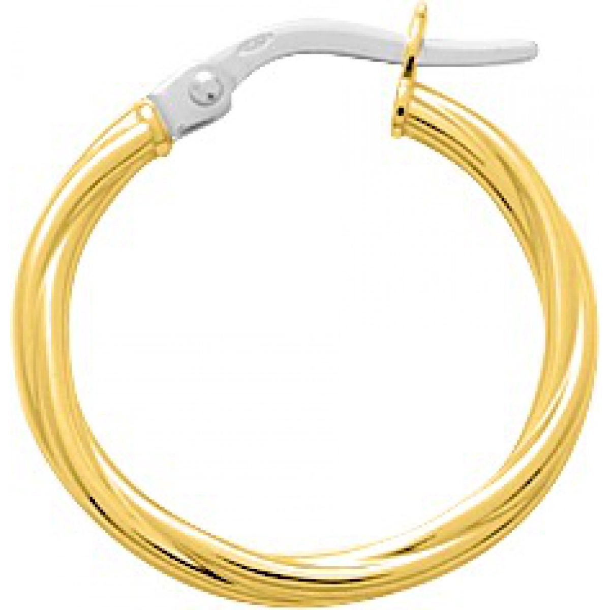 Hoops earrings pair twisted 18K YG  Lua Blanca  2669.4.0
