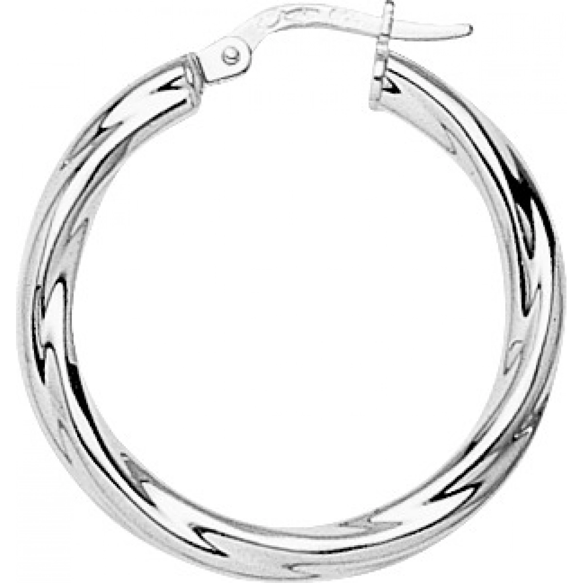 Hoops earrings pair twisted 18K WG  Lua Blanca  2519G.0