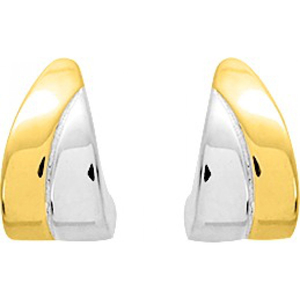 Hoops earrings pair rhod 18K YG Lua Blanca  9538JG.0