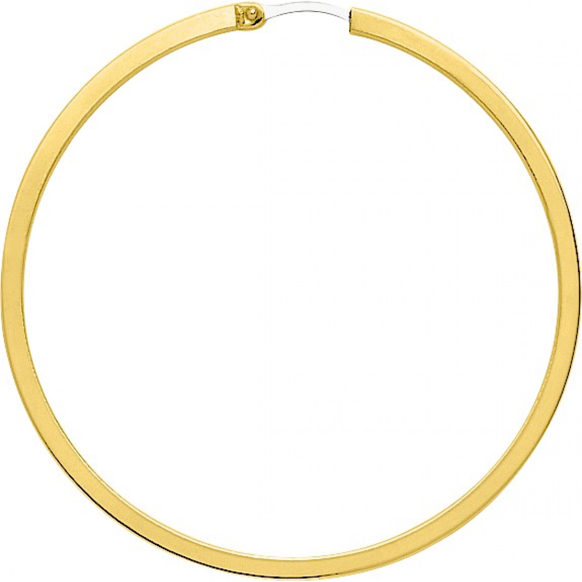 Brincos Anéis par tubo quadrado 18Kt Ouro amarelo 2693.1 Lua blanca 2693.1.0