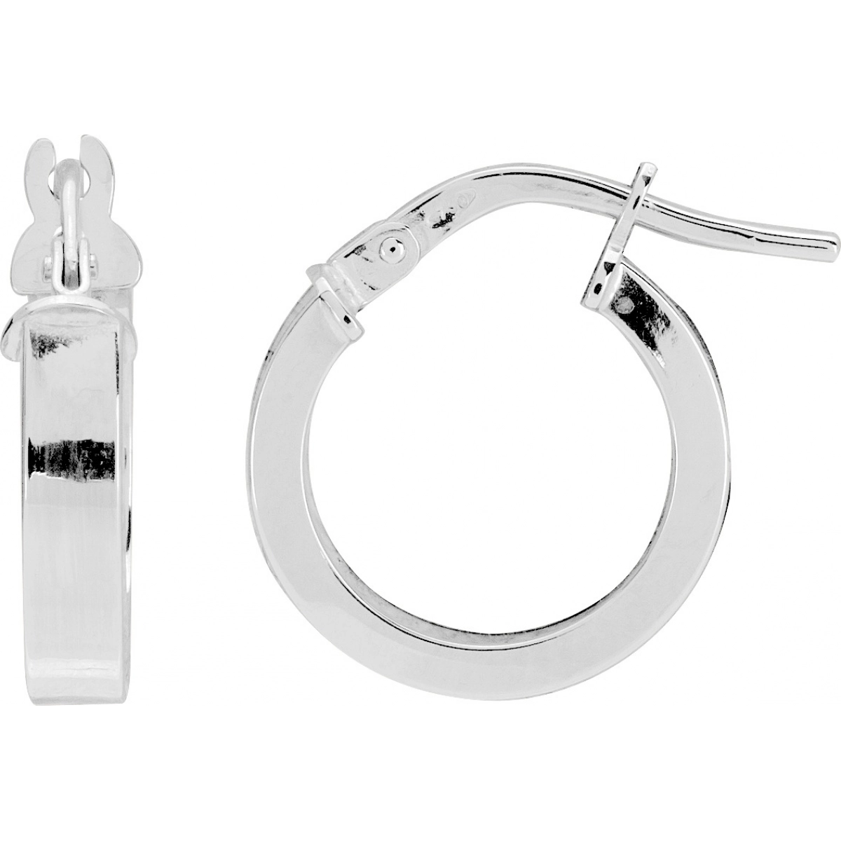 Hoops earrings pair rect.tube 18K WG  Lua Blanca  2660.1G.0