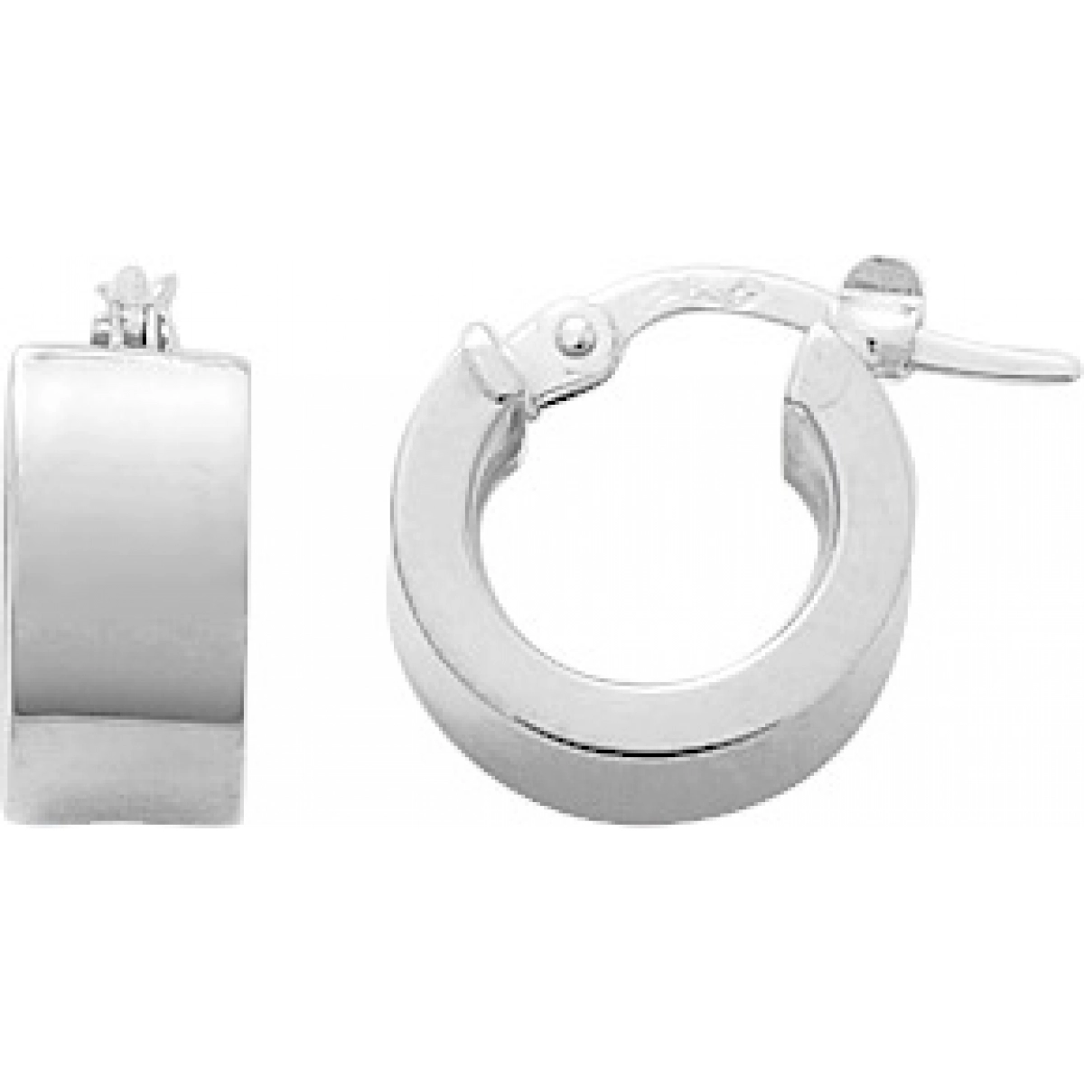 Hoops earrings pair rect.tube 18K WG  Lua Blanca  2675.2G.0
