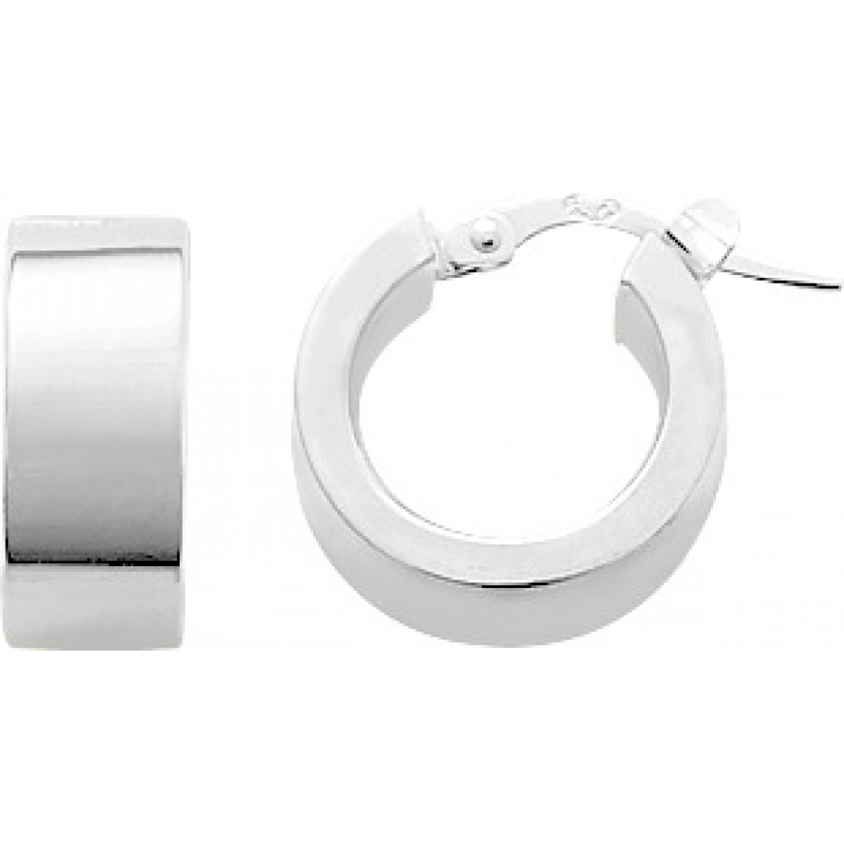 Hoops earrings pair rect.tube 18K WG  Lua Blanca  2675.3G.0