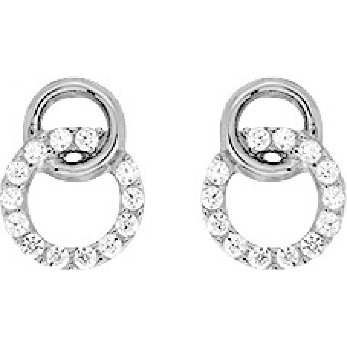 Earrings pair W cz 18K WG Lua Blanca  2.3052.Z1.0