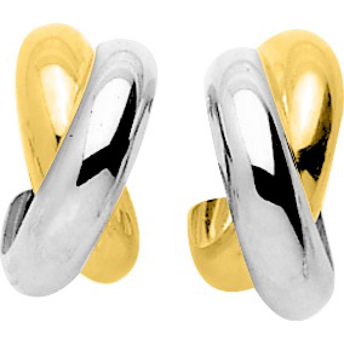 Earrings pair 18K 2TG Lua Blanca  3501G.0