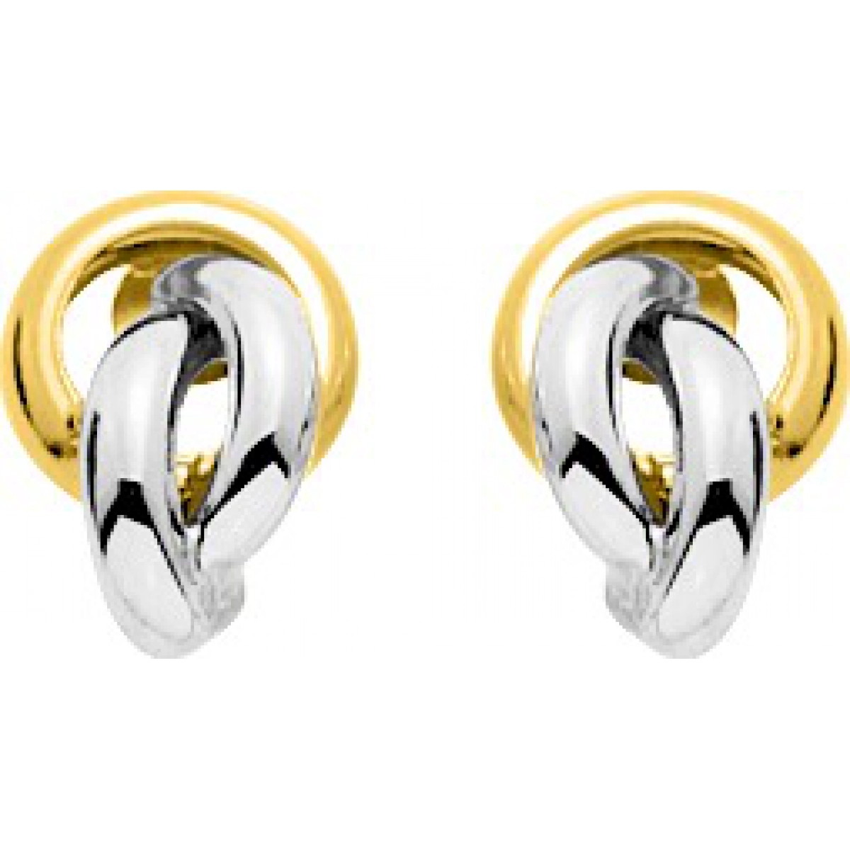 Earrings pair 18K 2TG Lua Blanca  3520.4.0