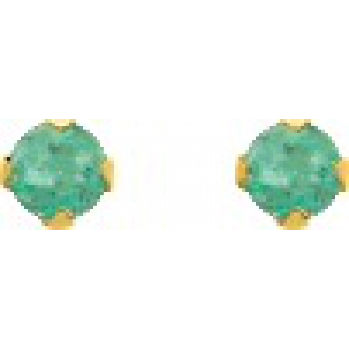 Earrings pair 2.5mm emerald 18K YG  Lua Blanca  8035.25E.0