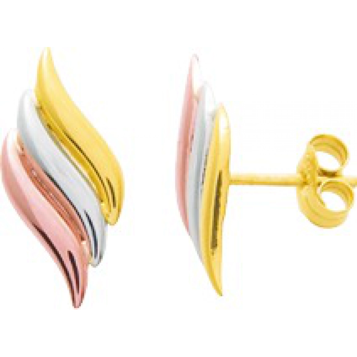 Earrings pair 9K 3TG Lua Blanca  9K8013G.0