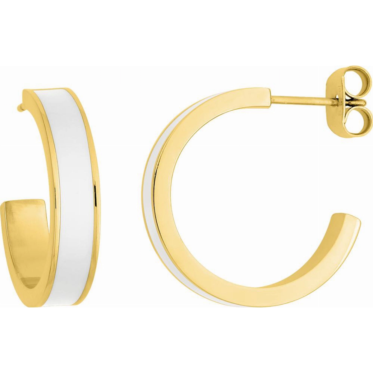 Earrings pair gold colored st.Steel Lua Blanca  558036