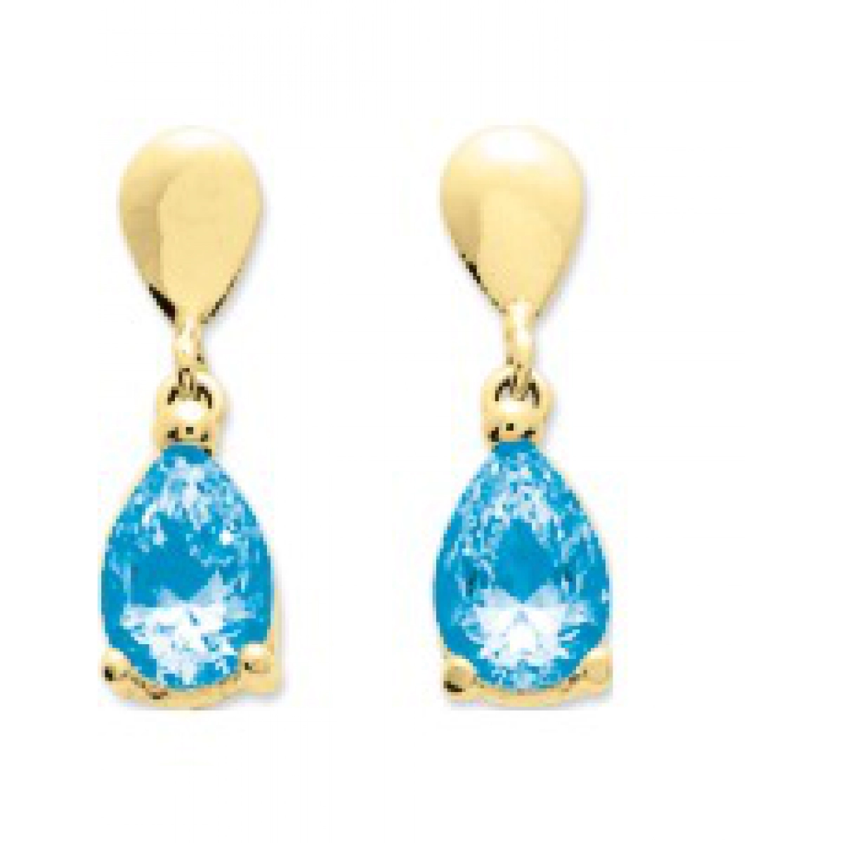 Earrings pair treated Blue Topaz 9K YG  Lua Blanca  293037.T0.0