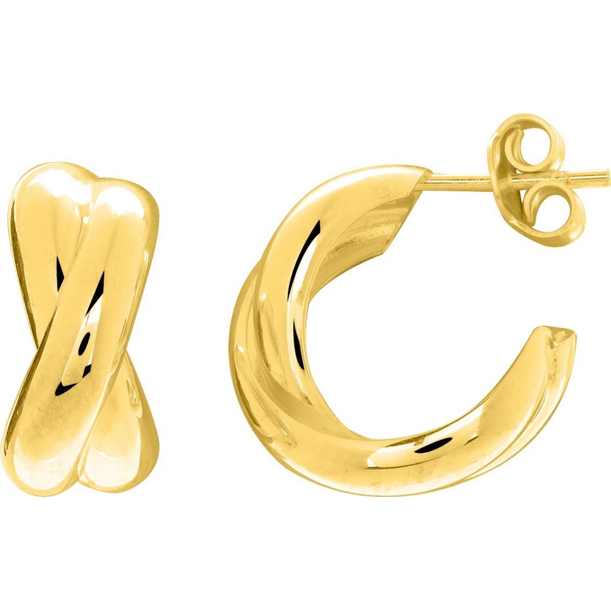 Earrings pair gold plated Brass  Lua Blanca  135608.0