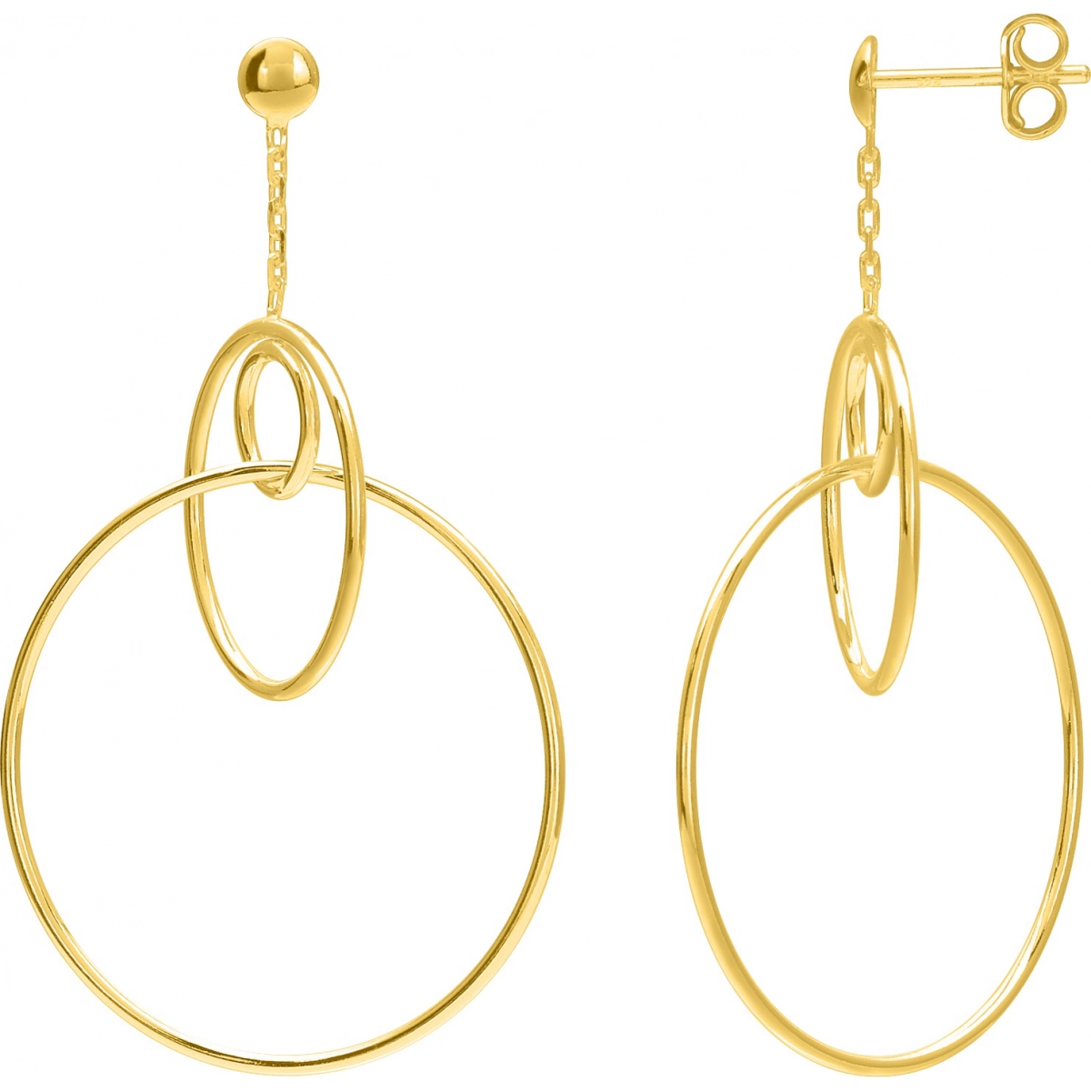 Earrings pair gold plated Brass Lua Blanca  135657.0