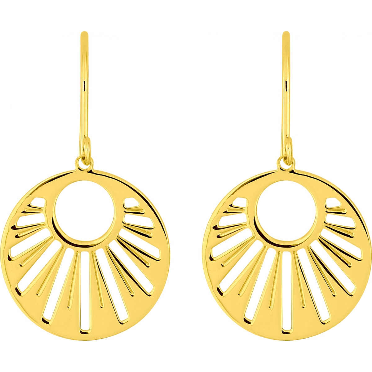 Earrings pair gold plated Brass Lua Blanca  258336 