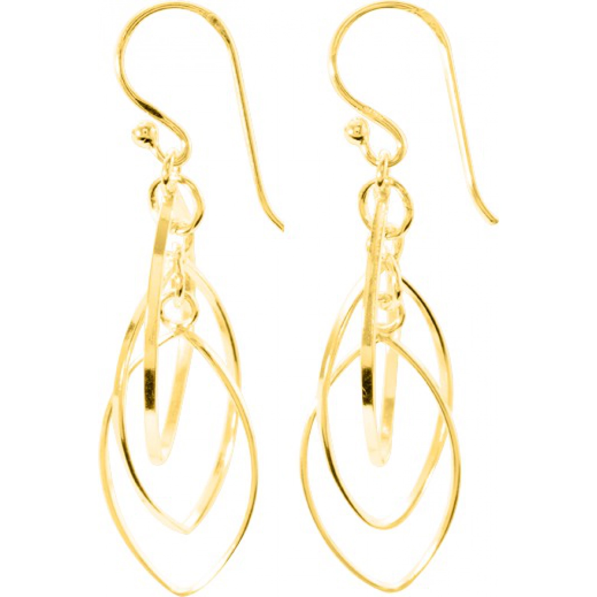 Earrings pair gold plated Brass Lua Blanca  258422 