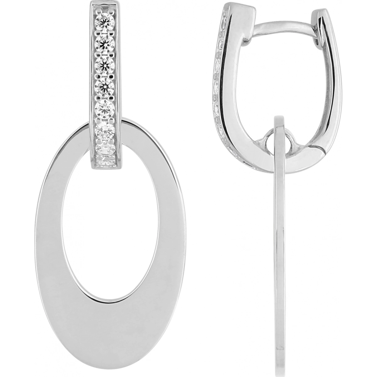 Earrings pair cz rh925 Silver Lua Blanca  458303.9 