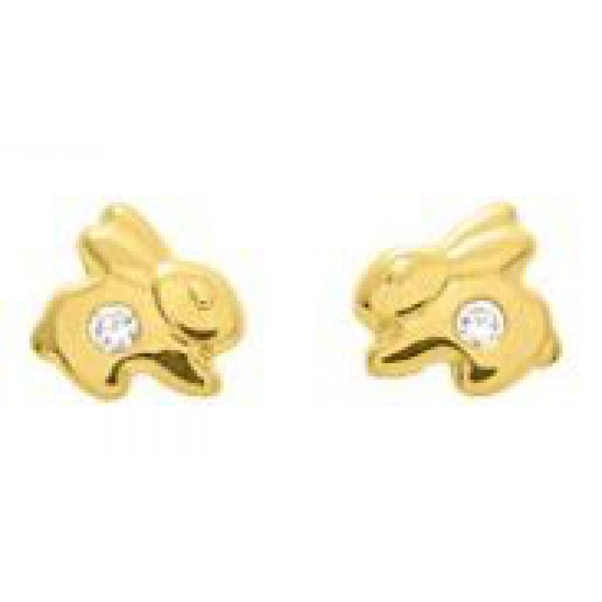 Earrings pair cz 18K YG Lua Blanca  8015ZV.0