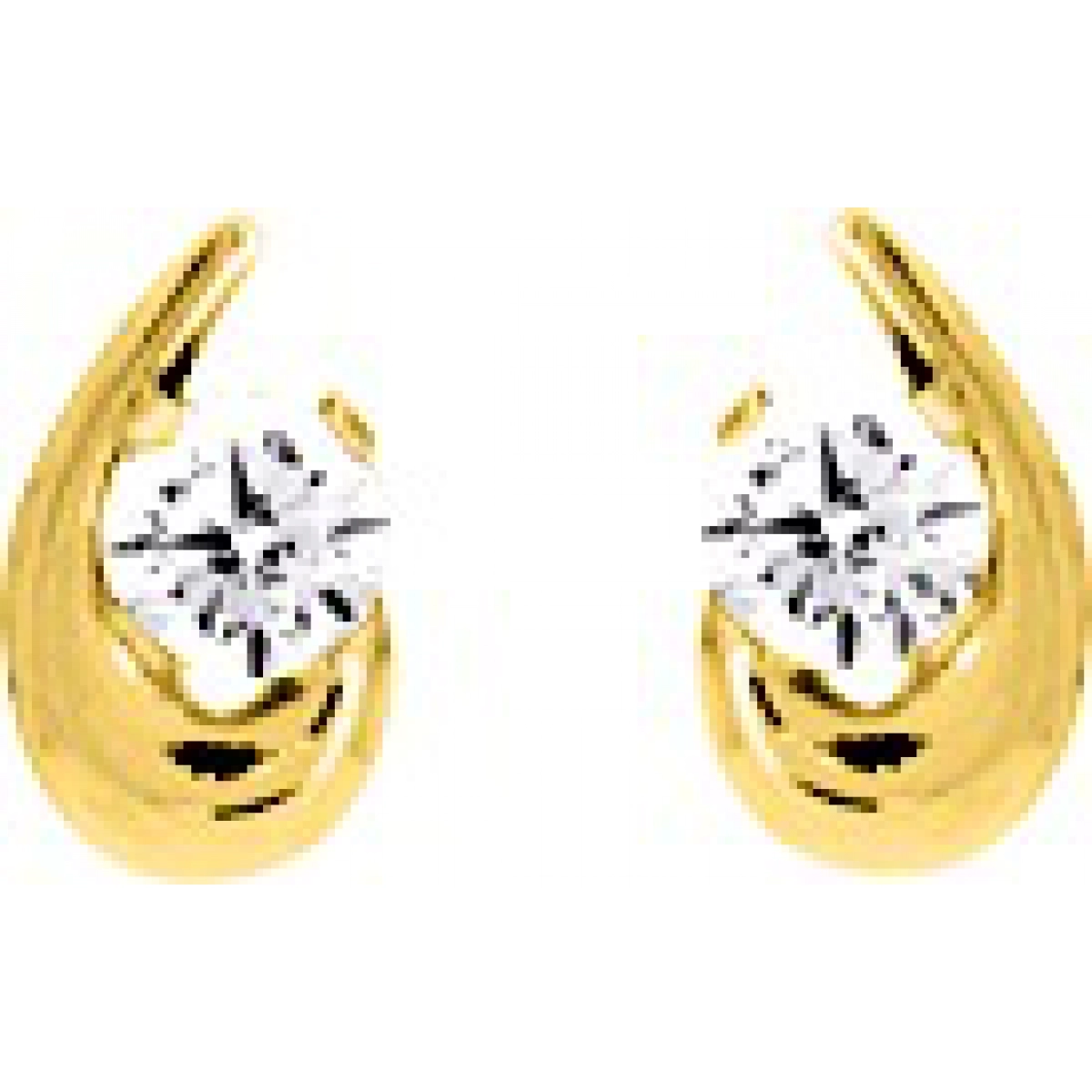 Earrings pair cz 9K YG  Lua Blanca  9K8367Z.0