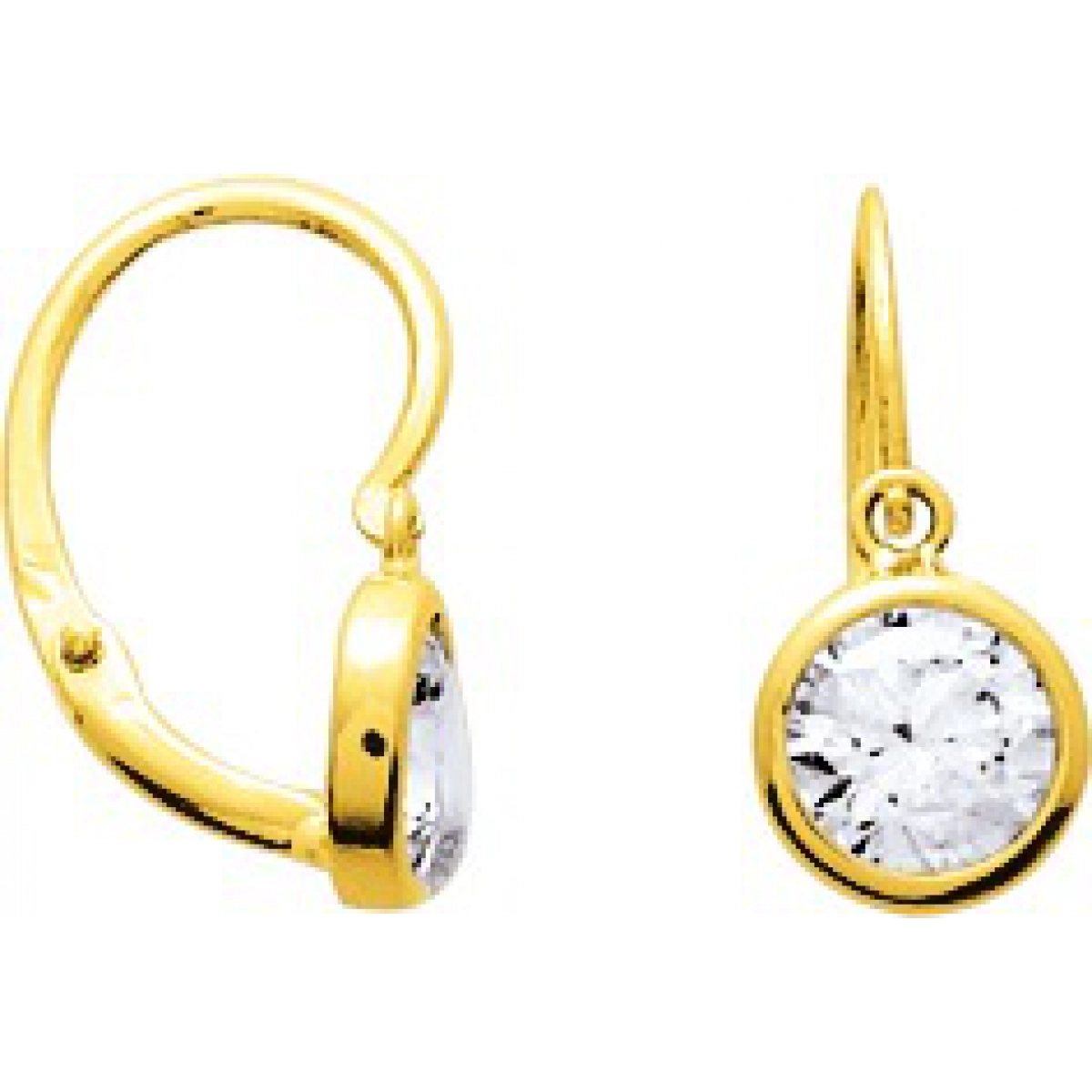 Earrings pair cz 9K YG  Lua Blanca  9K8395.1Z.0