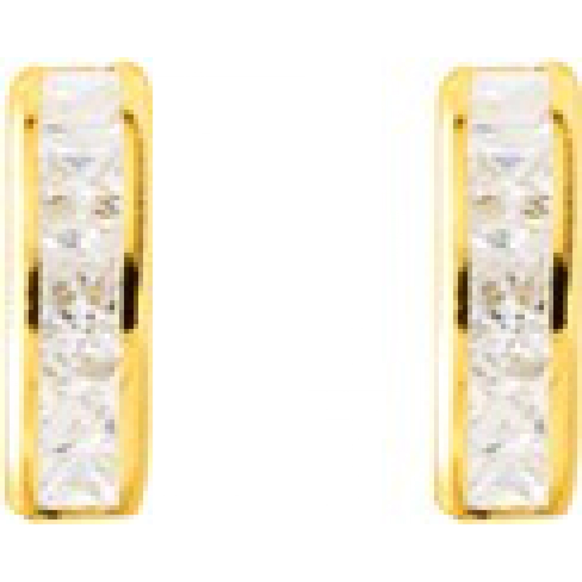 Earrings pair cz 9K YG  Lua Blanca  9K8518Z.0