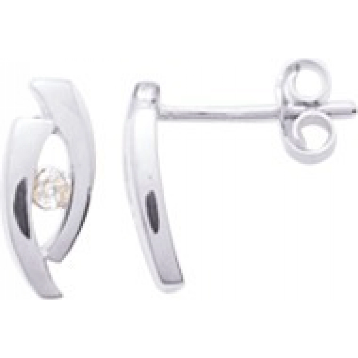 Earrings pair cz 9K WG  Lua Blanca  29046.Z1.0