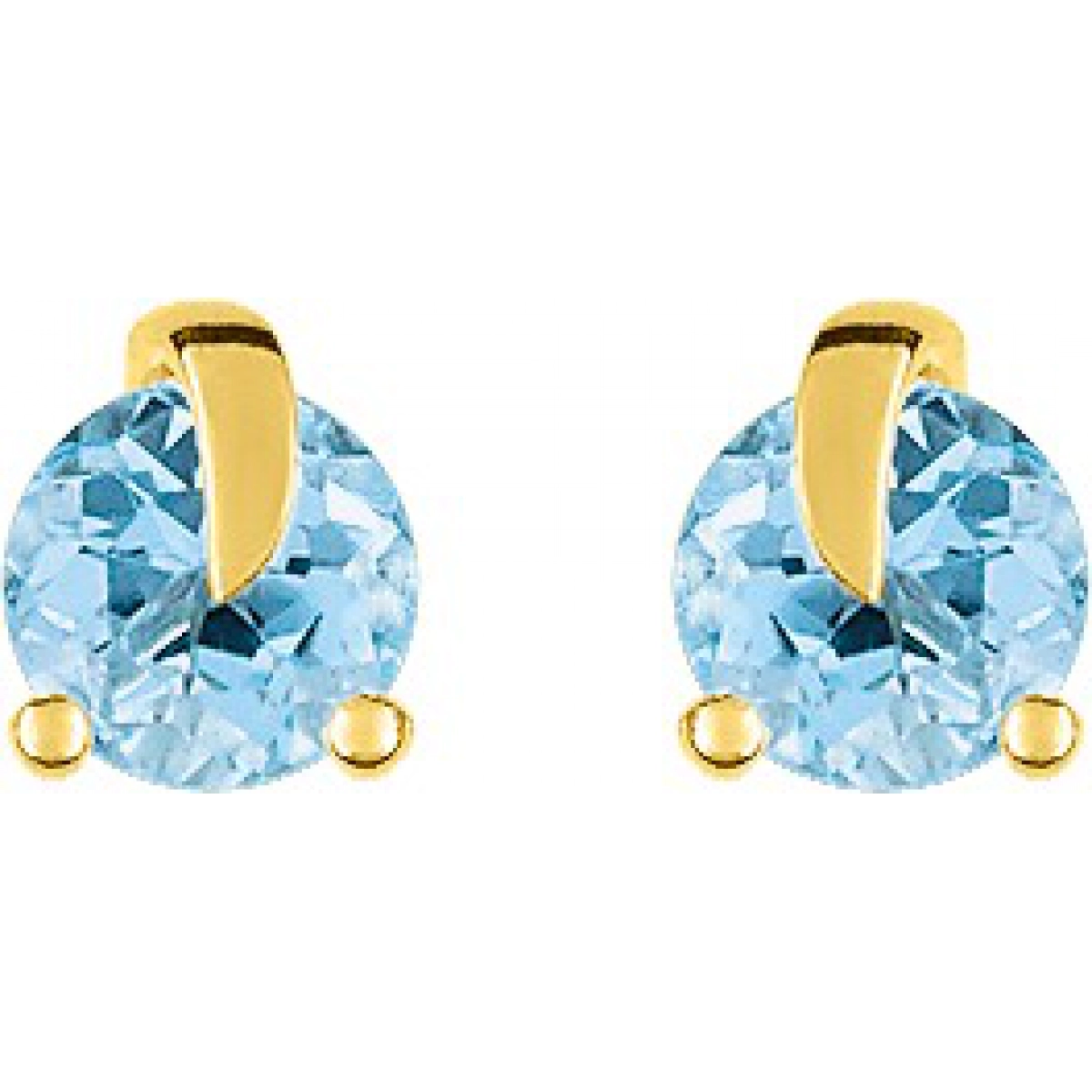 Earrings pair w. treated blue topaz 9K YG Lua Blanca  29FN74JT.0