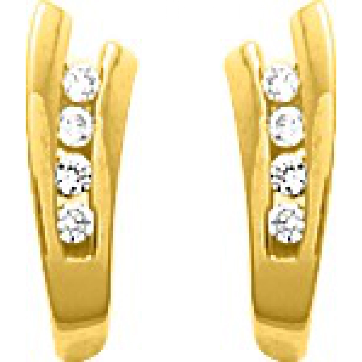 Earrings pair w. cz 18K YG  Lua Blanca  2.035.Z0.0
