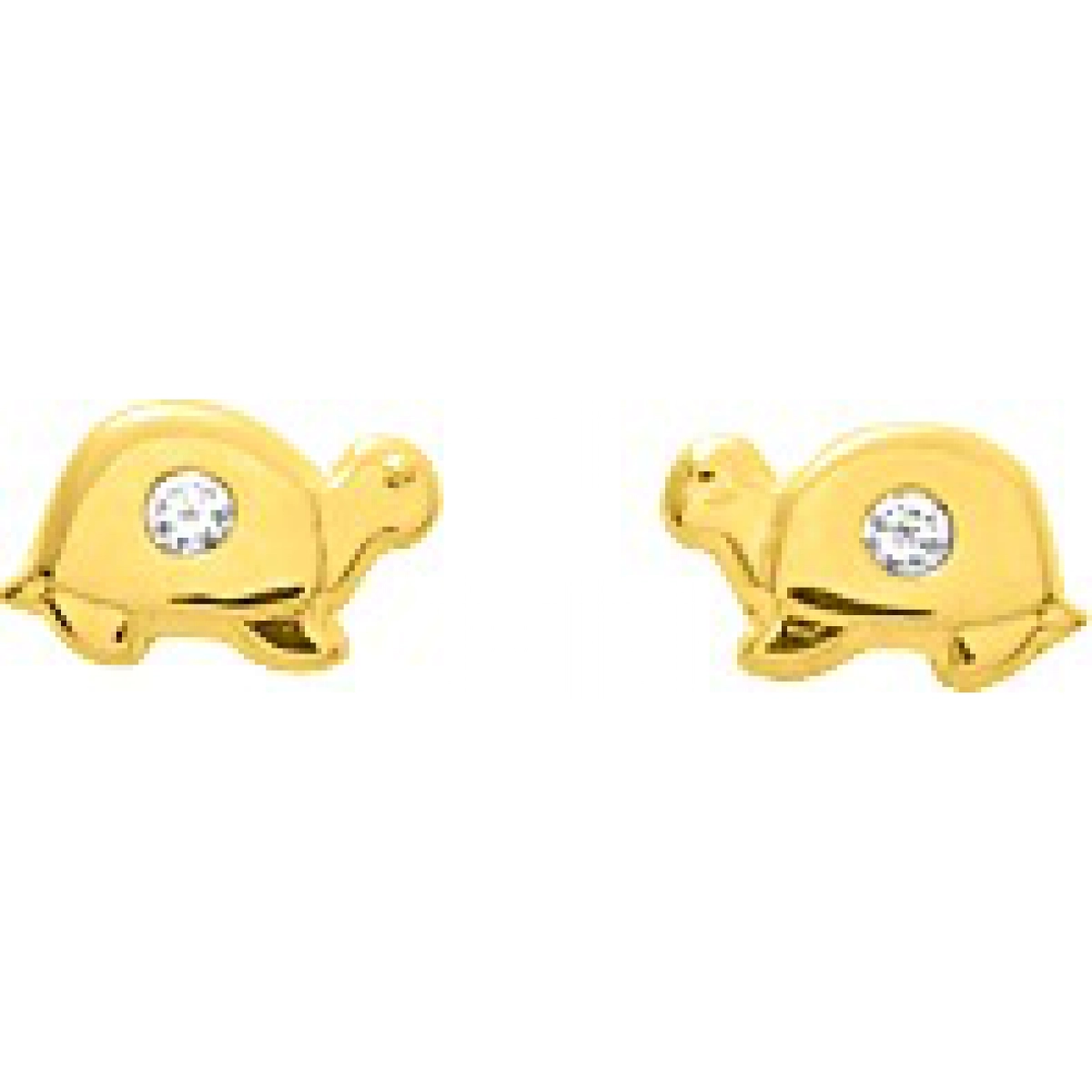 Earrings pair w. cz 18K YG  Lua Blanca  8018Z.0