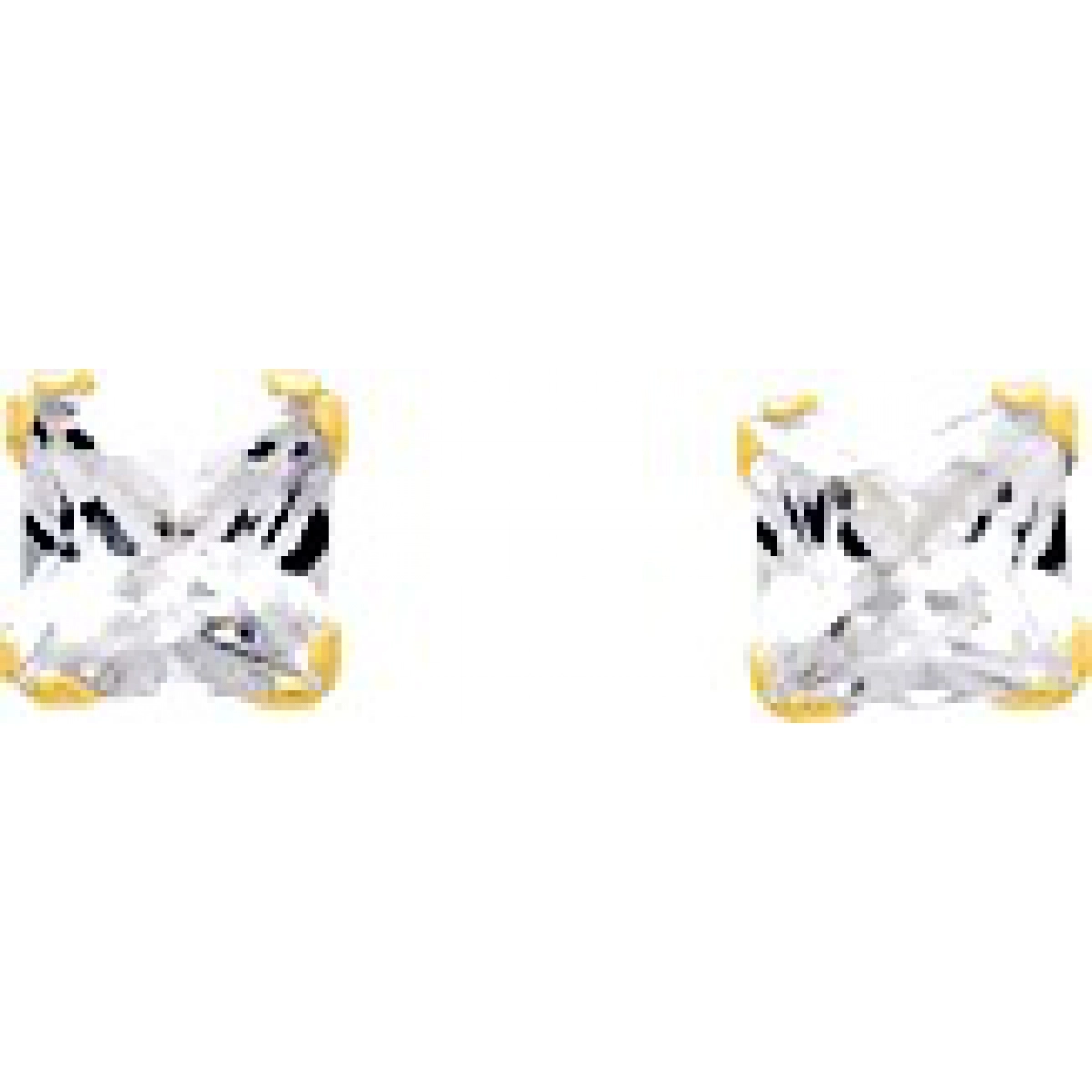 Earrings pair w. cz 18K YG  Lua Blanca  8038.4Z.0