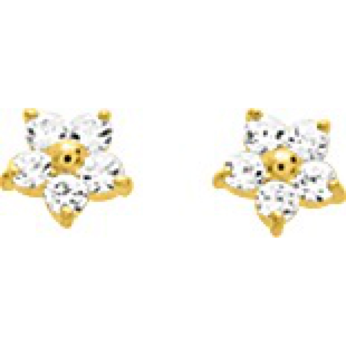 Earrings pair w. cz 18K YG  Lua Blanca  8223Z.0