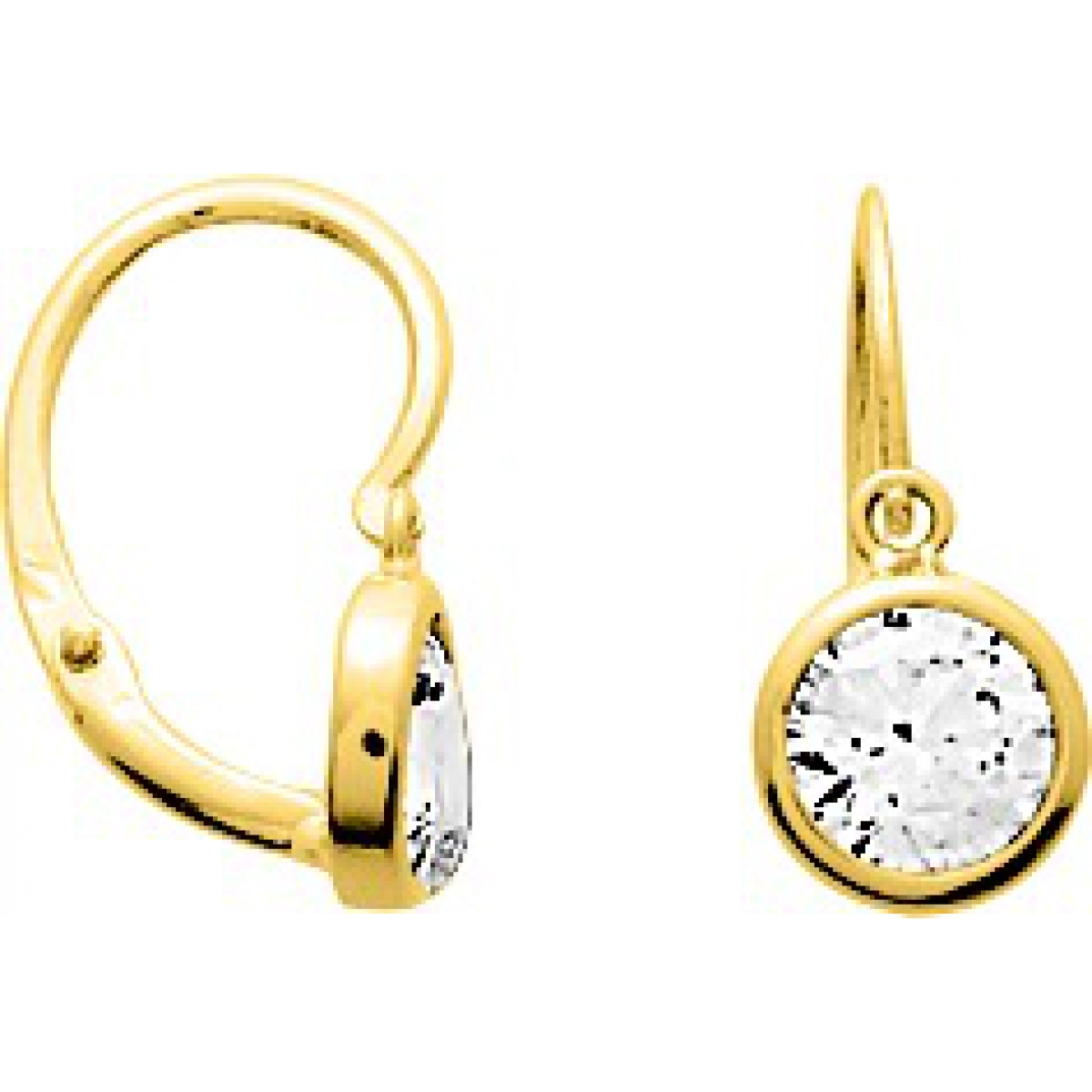 Earrings pair w. cz 18K YG  Lua Blanca  8395.1Z.0