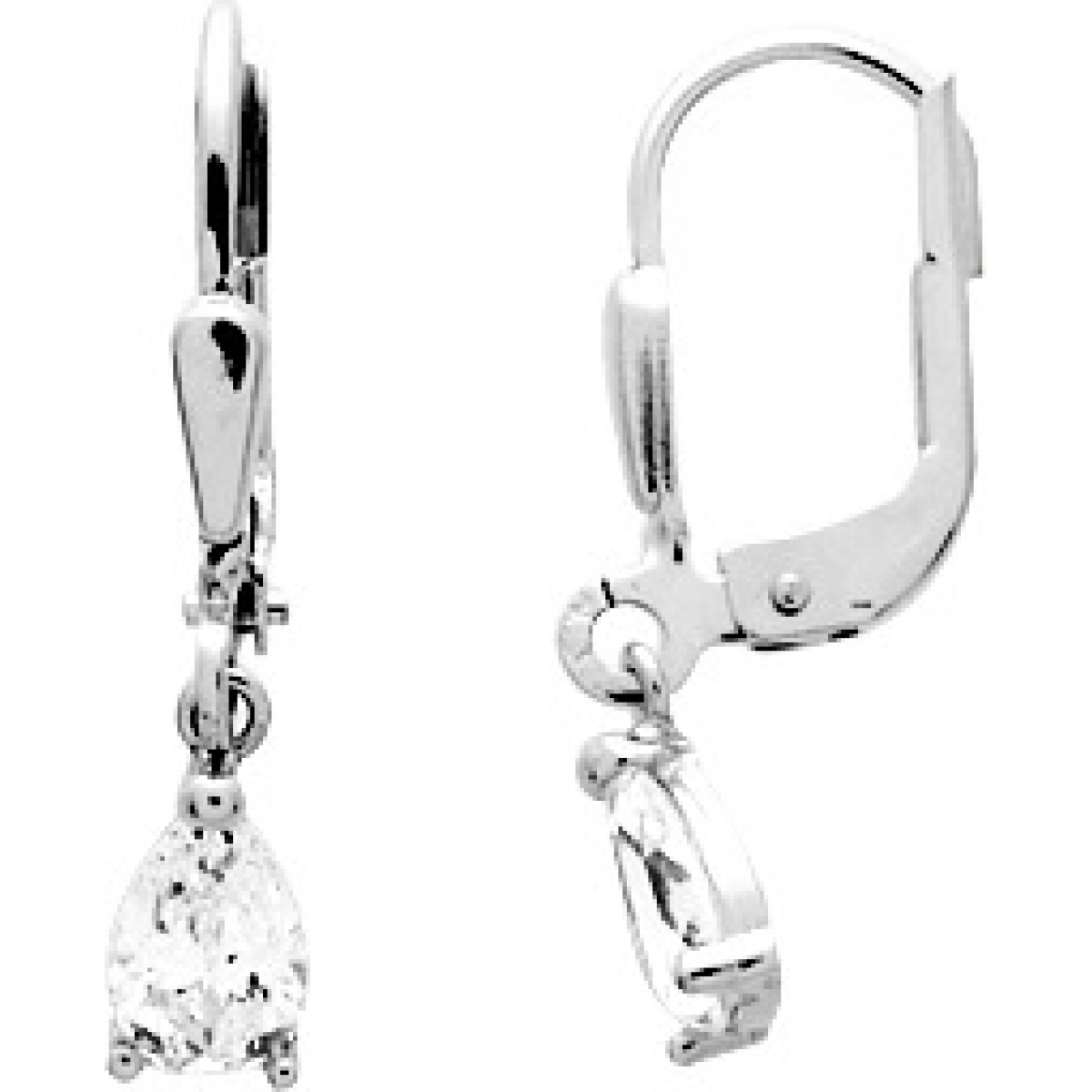 Earrings pair w. cz 18K WG  Lua Blanca  8213.1GZ.0