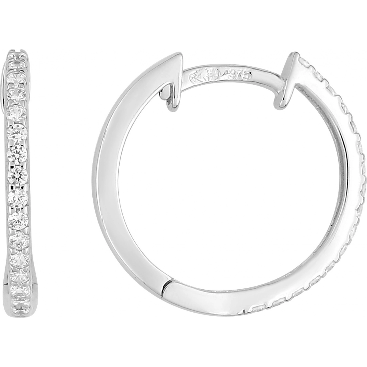 Earrings pair w. cz 18K WG  Lua Blanca  2.7157.Z1.0