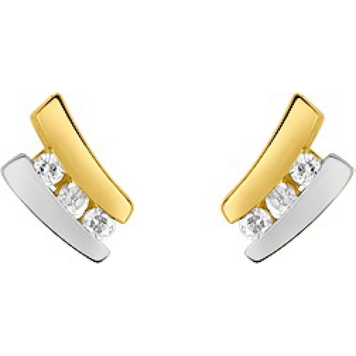 Earrings pair w. cz 9K 2TG  Lua Blanca  29SJ61BZ.0