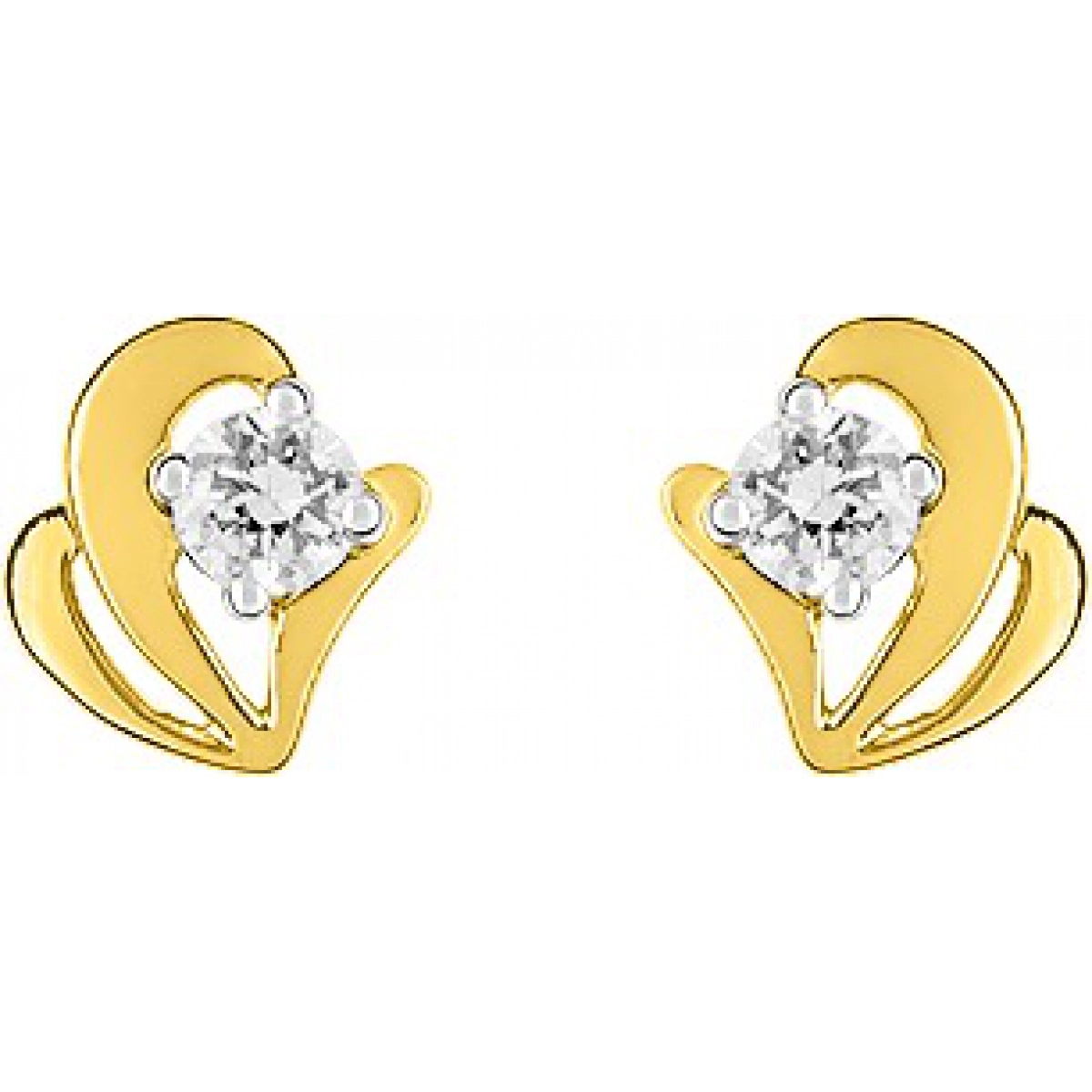 Earrings pair with cz 9K YG  Lua Blanca  29SH96BZ.0