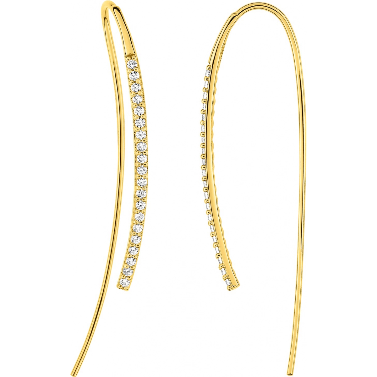 Earrings pair with cz 9K YG  Lua Blanca  S12.35010.0