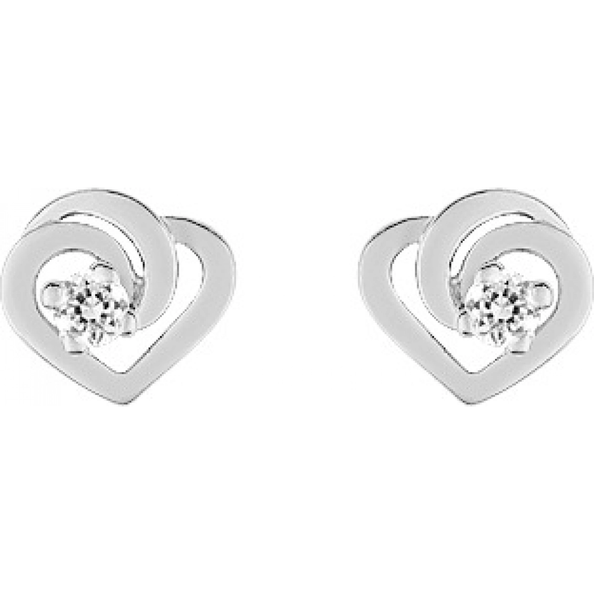 Earrings pair w. cz 9K WG  Lua Blanca  29SI75GZ.0
