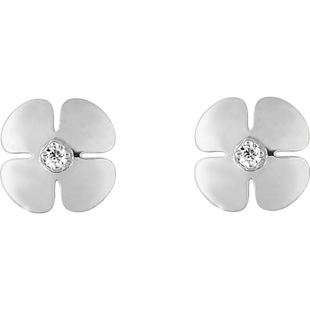 Earrings pair w. cz 9K WG  Lua Blanca  9KIK214GZ.0