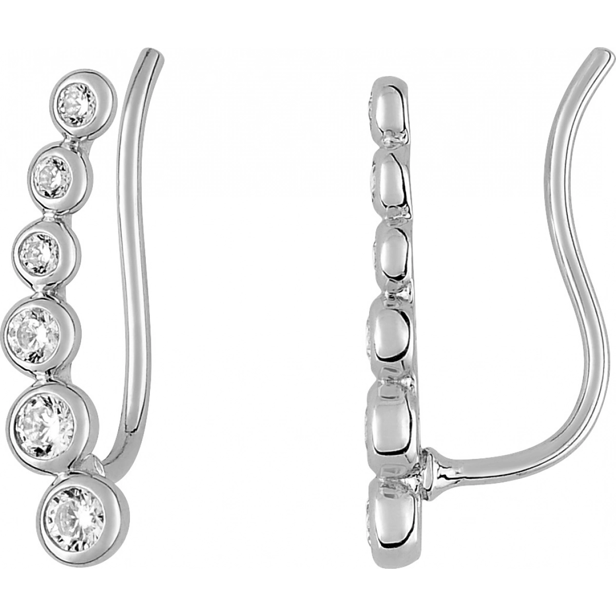 Earrings pair w. cz 9K WG  Lua Blanca  S12.25102.0